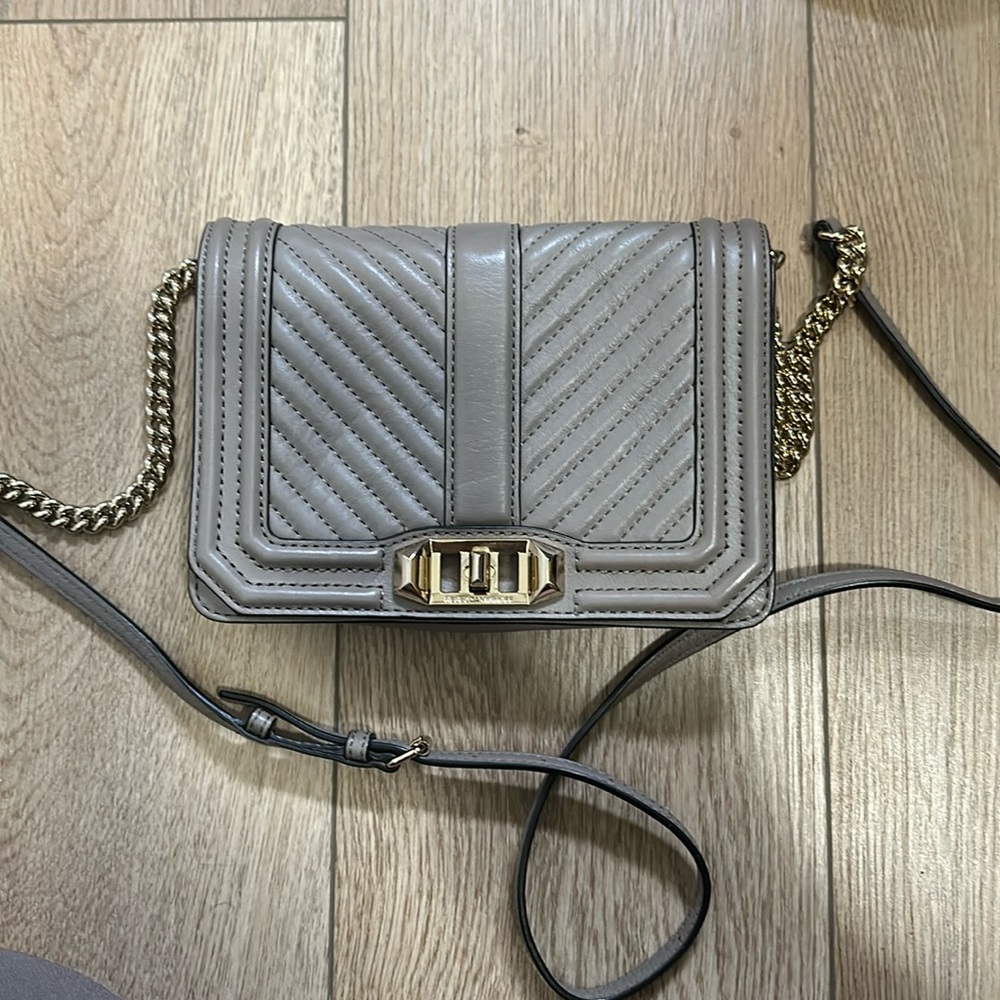 Rebecca Minkoff Chevron Quilted Small Love Crossbody